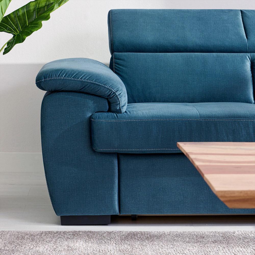 Sofá cama en L en living sala de estar Muebles Moderno en Color Azul - Image 4