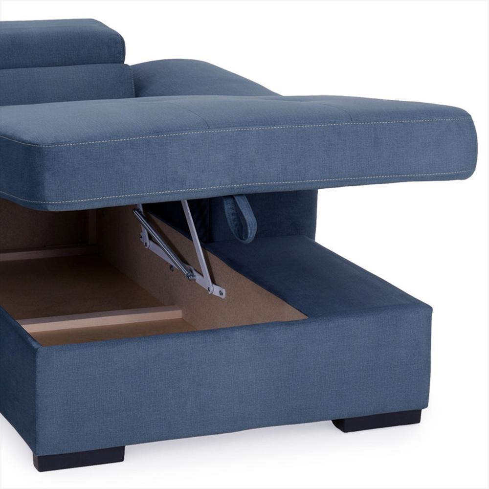 Sofá cama en L en living sala de estar Muebles Moderno en Color Azul - Image 3