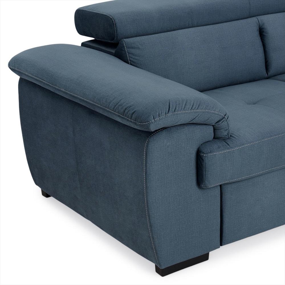 Sofá cama en L en living sala de estar Muebles Moderno en Color Azul - Image 2