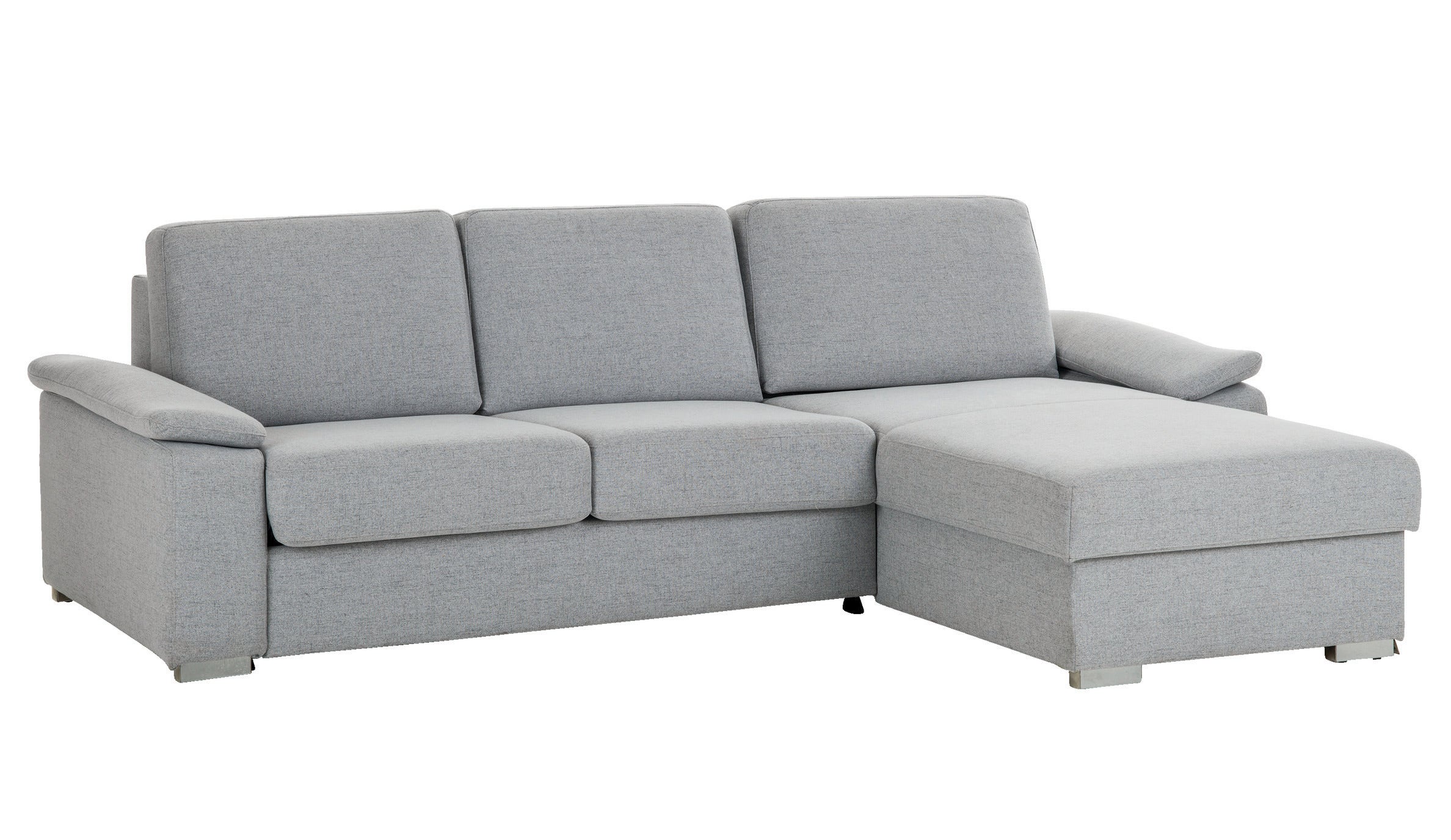 Sala en l Pequeña en color gris claro Muebles para sala de estar