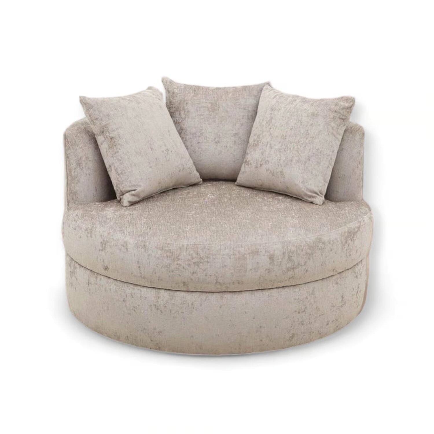 Mueble moderno o silla Tillie redondo para Sala Puff en Color gris