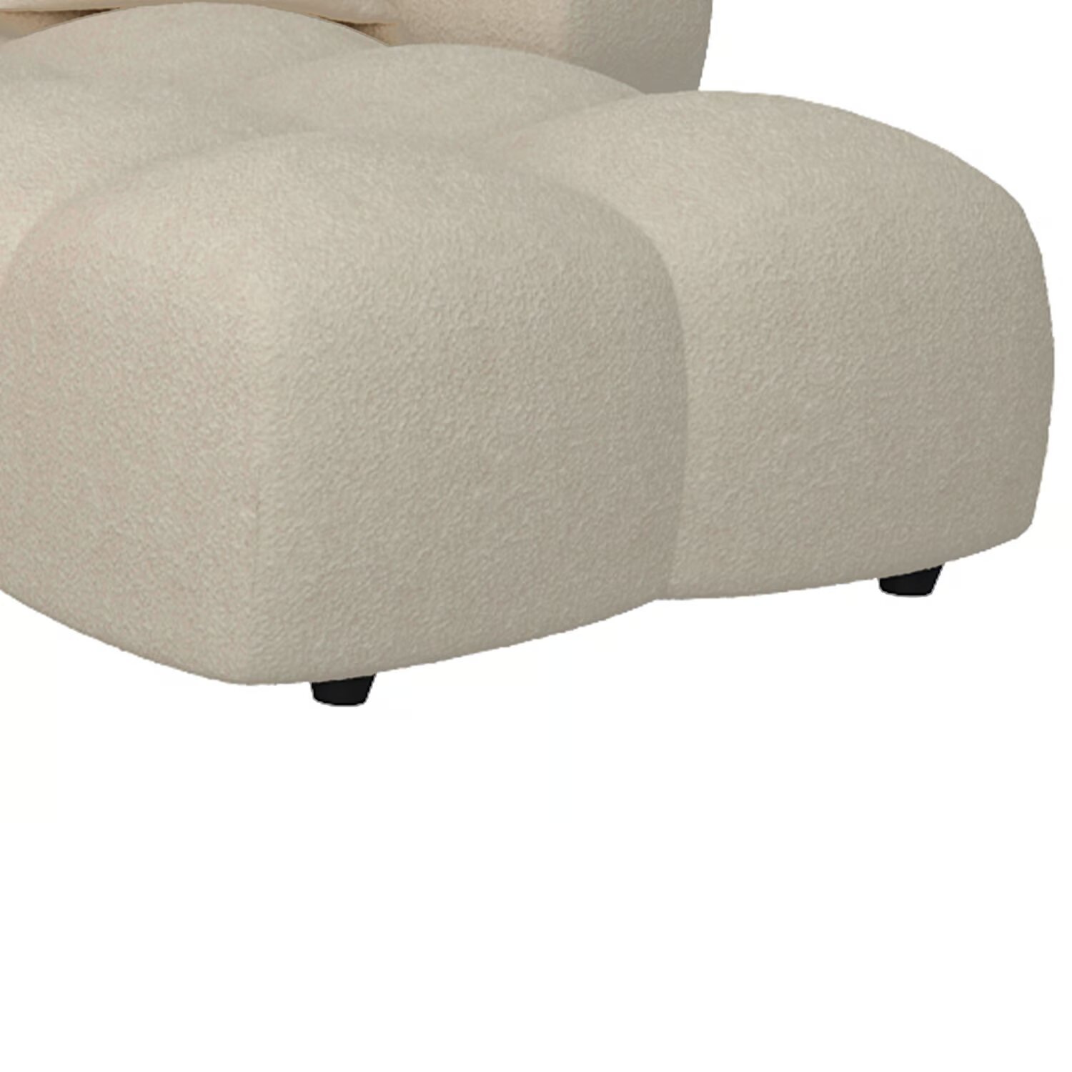 Sala esquinero STEPHANY Moderno en Forma de L 3 Plazas Blanco - Image 5