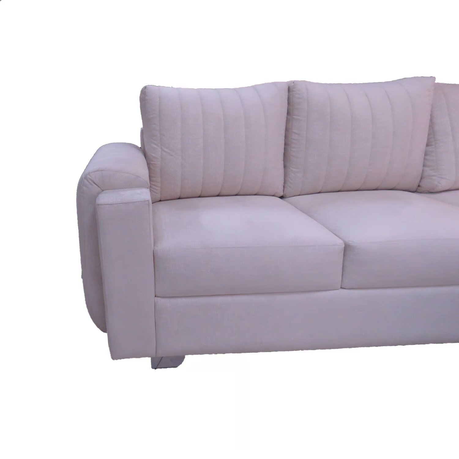 Muebles Modernos en L Sala con Sofá esquinero en Color Blanco - Image 4