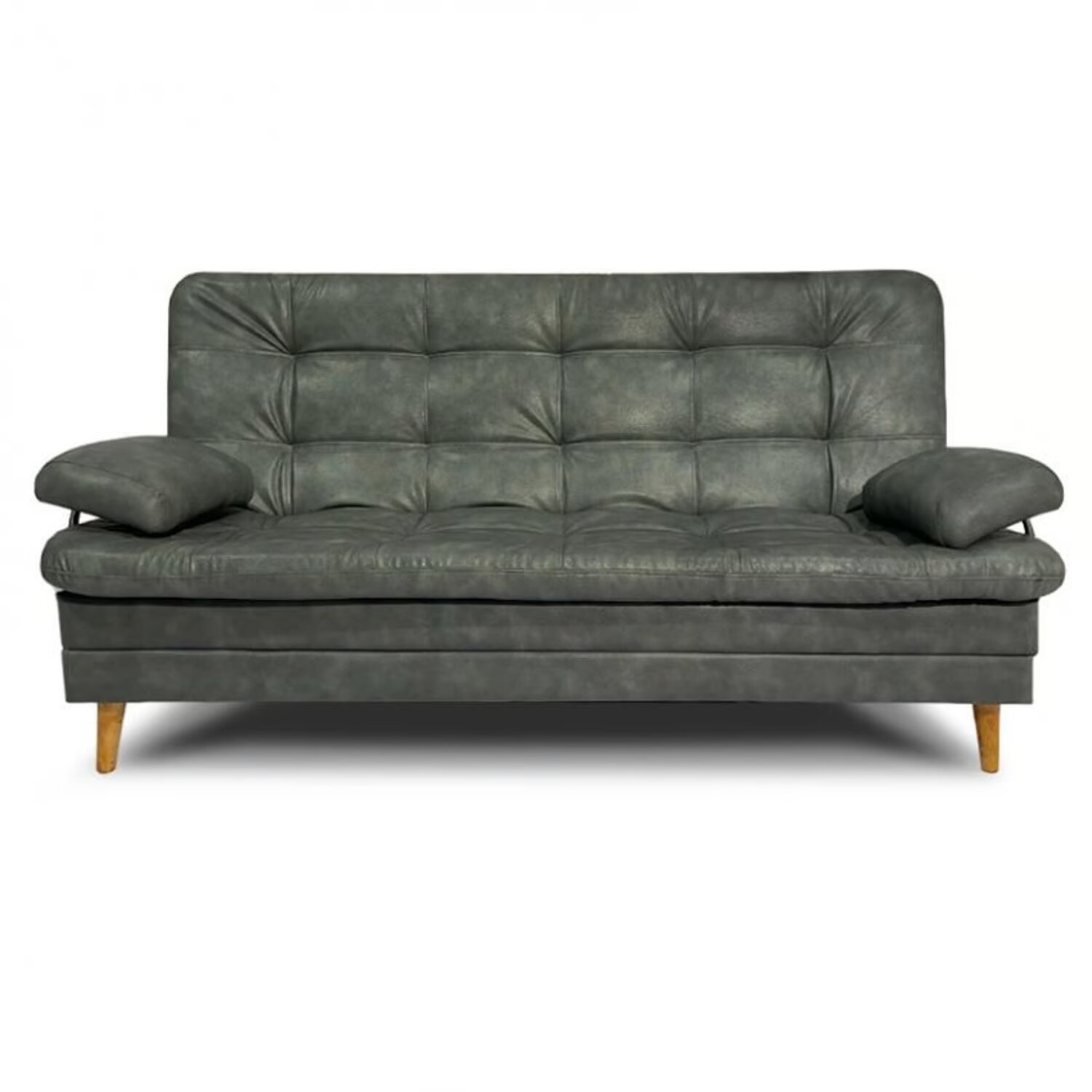 Sofácama tous 3 posiciones tela sintético-antirasguño gris con brazos - Image 2