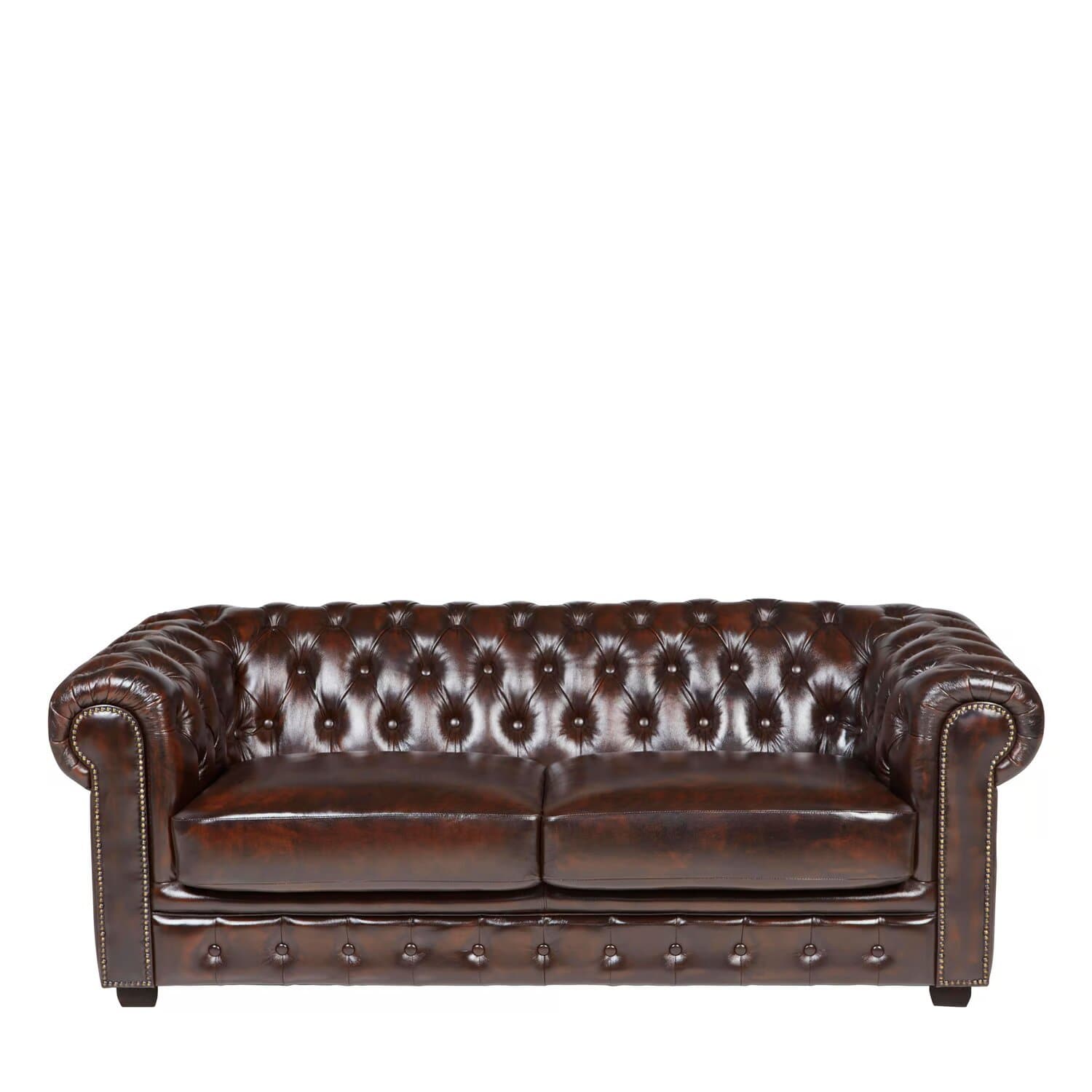 Sofá moderno y elegante Chesterfield 3 plazas en cuero - Image 2