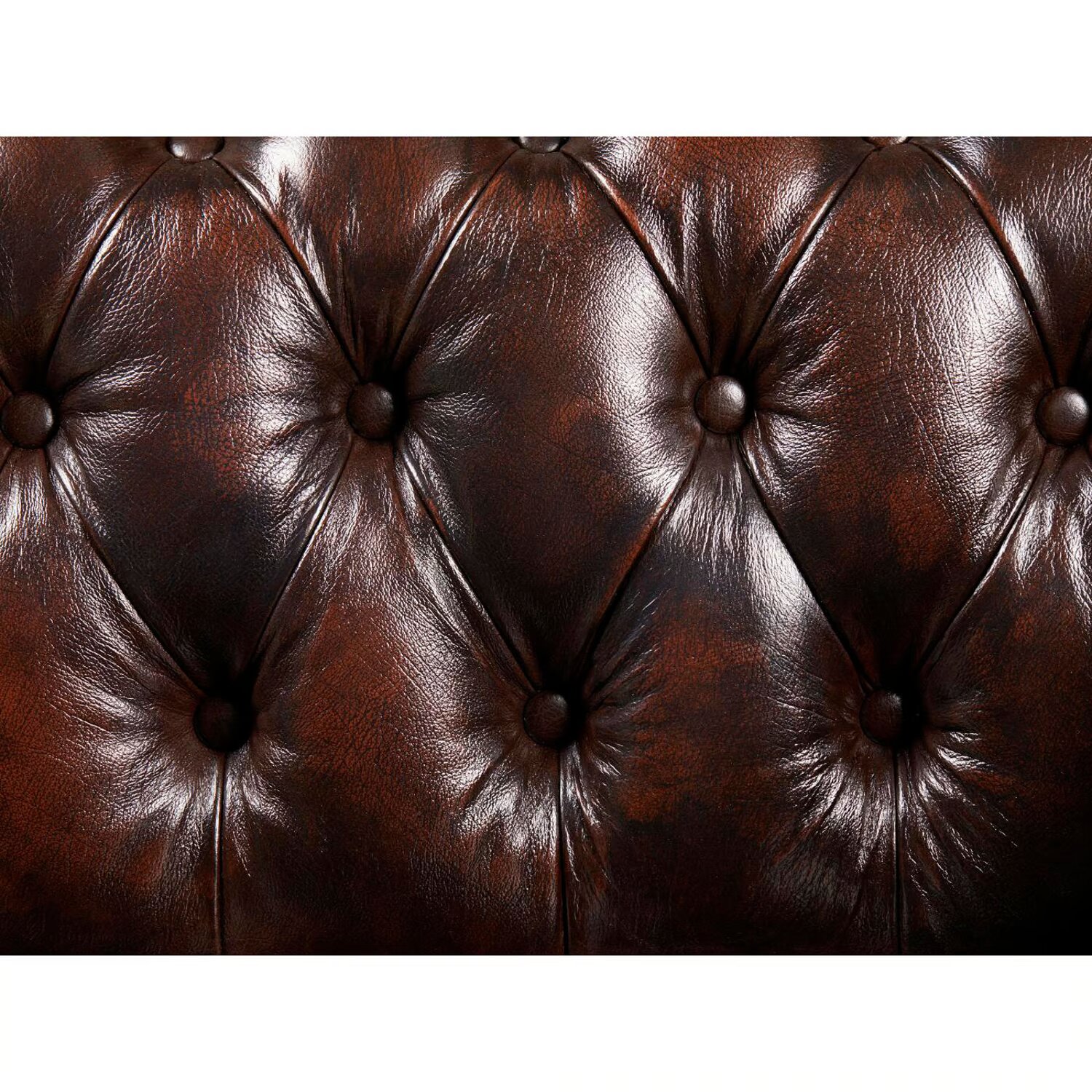 Sofá moderno y elegante Chesterfield 3 plazas en cuero - Image 5