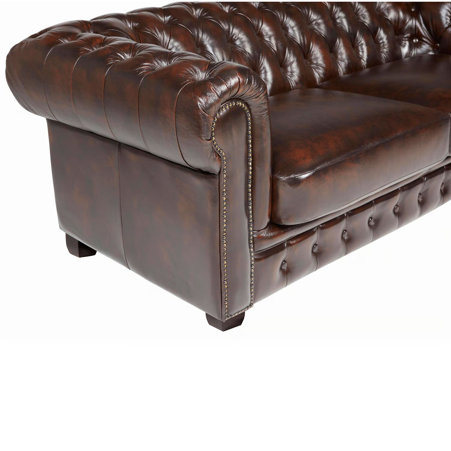 Sofá moderno y elegante Chesterfield 3 plazas en cuero - Image 4